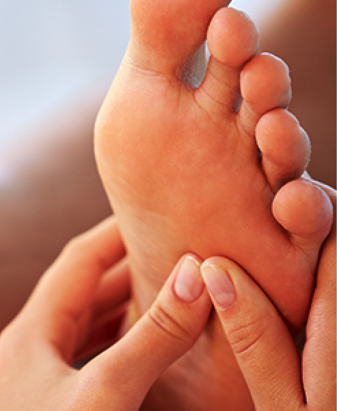 Reflexology on foot